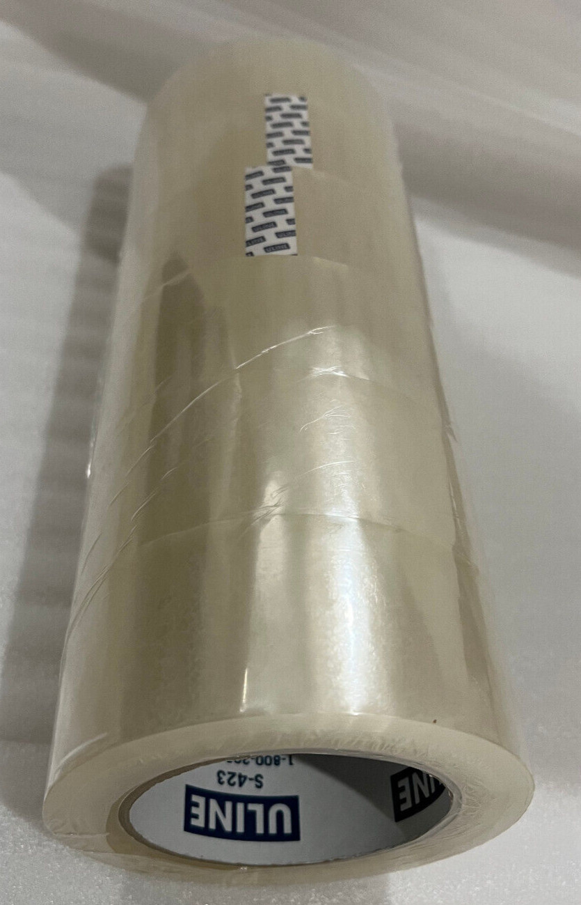 ULINE Industrial 2MIL Clear Packing Tape 2″ x 110 yds S-423 S-423-6, Pack of 6