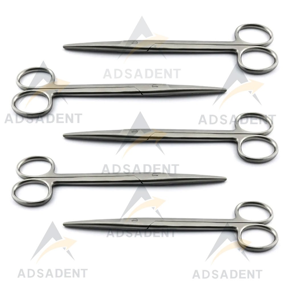 5 Pieces Mayo Scissors STR 17cm Surgical Operating Tissue Cutting Sutures Lab