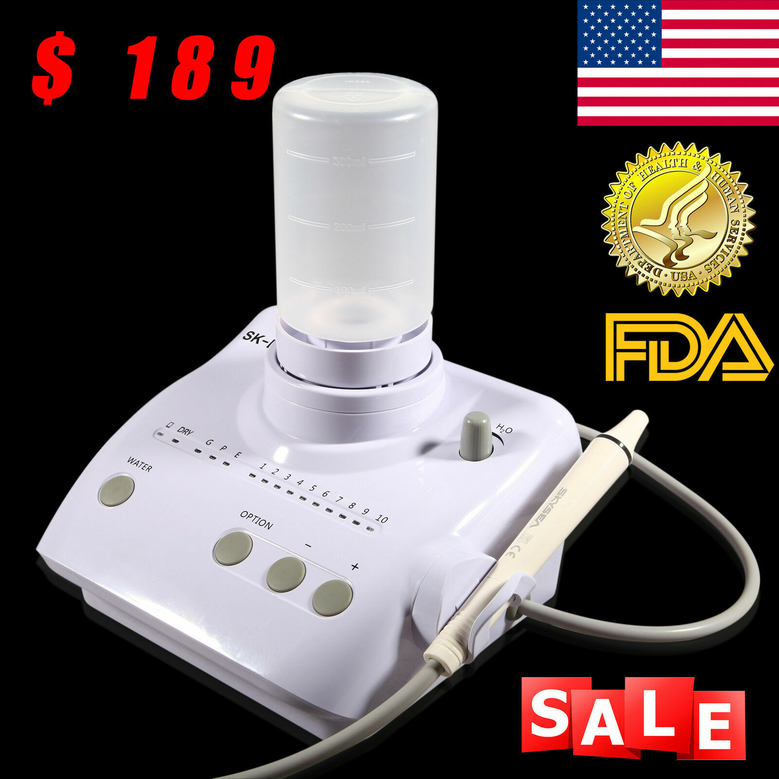 EMS style Dental Ultrasonic Piezo Scaler Scaling Perio Endo &1G