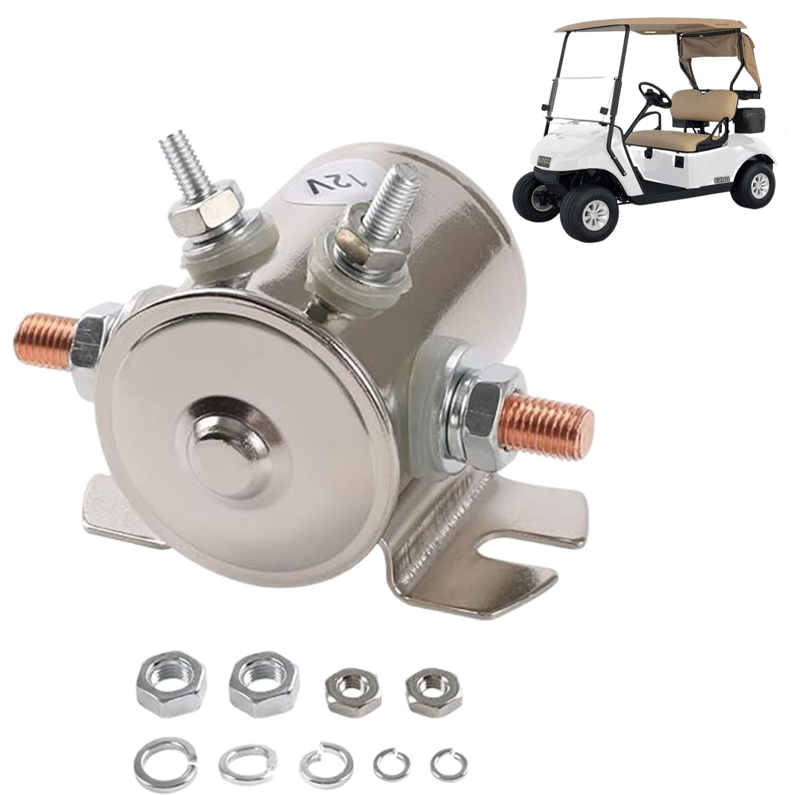 12V 300A Continuous Duty Solenoid Relay 4 Terminal for Golf Cart Marine Winch