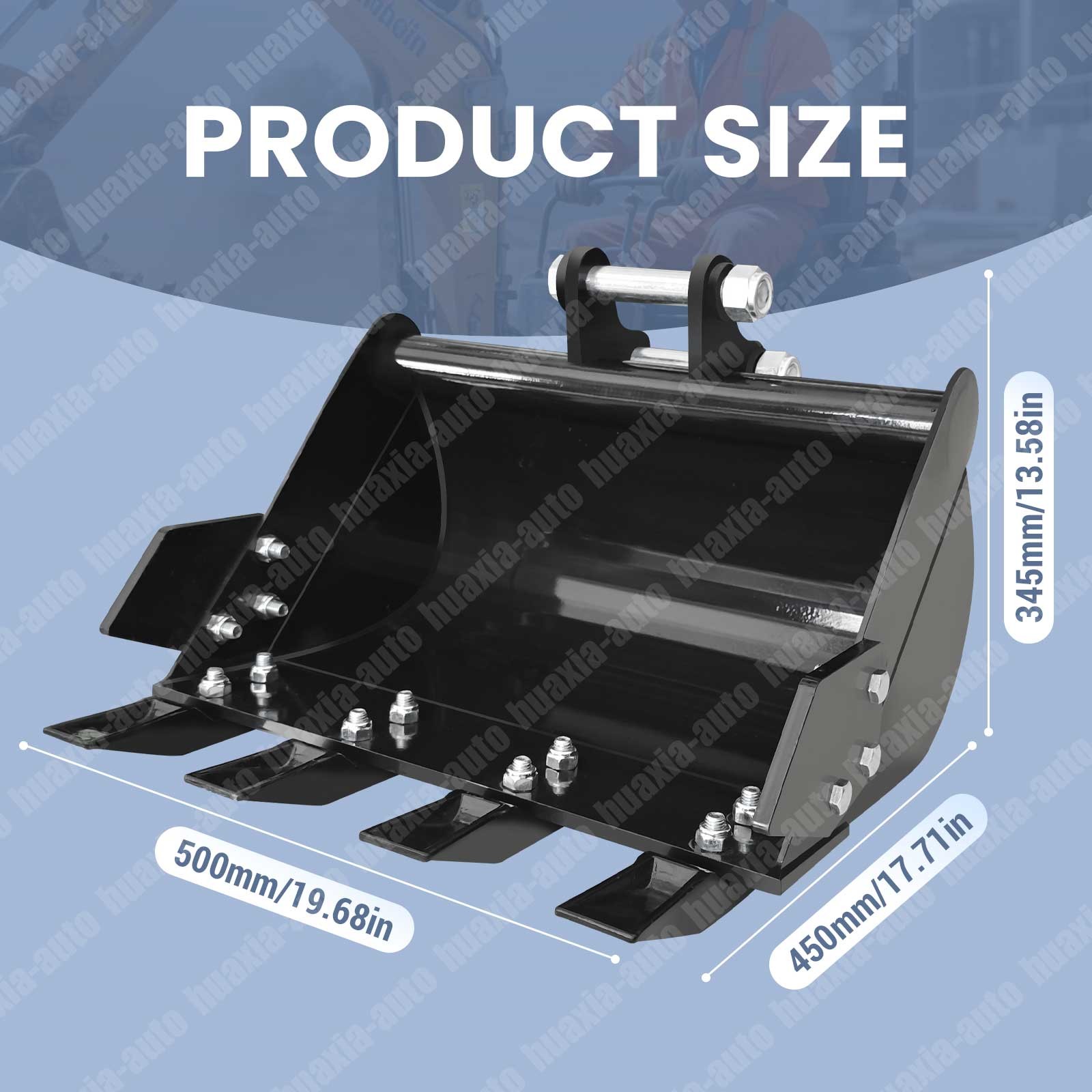 AGT 500mm 12 in Bucket Mini Excavator Attachments With Teeth