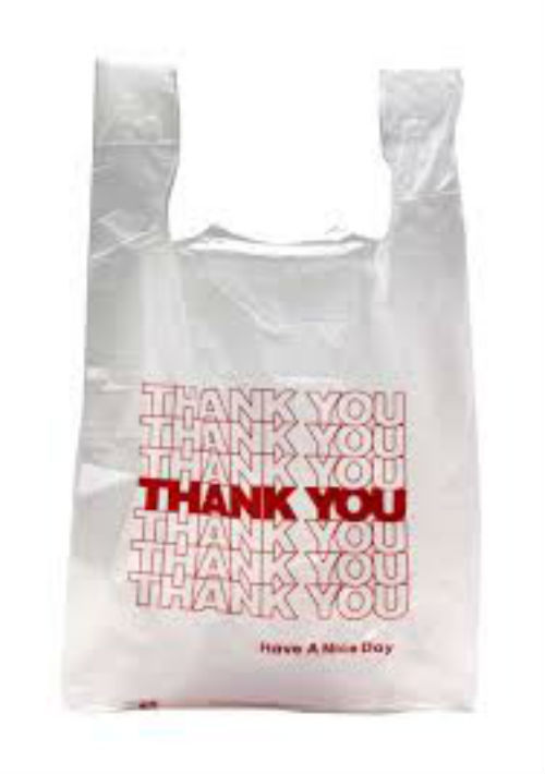 » Thank You » T-Shirt Bags Small White Plastic Shopping bags