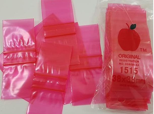 RED DIME BAGS 100ct 1.5″ x 1.5″ APPLE 1515 PREMIUM THICKNESS 2.5mil
