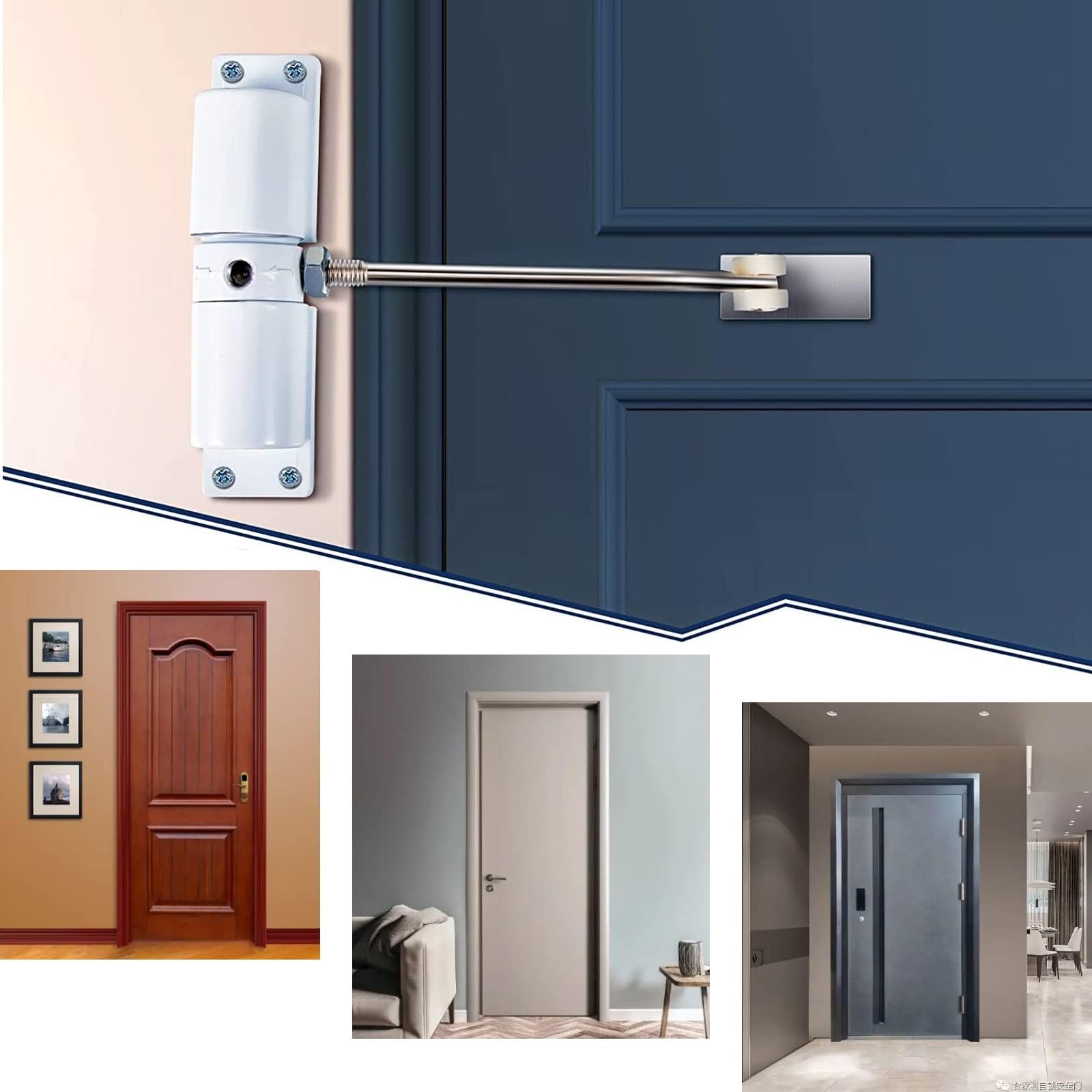 Automatic Door Closer, 30 kg Zinc Alloy Safety Spring Door Closer