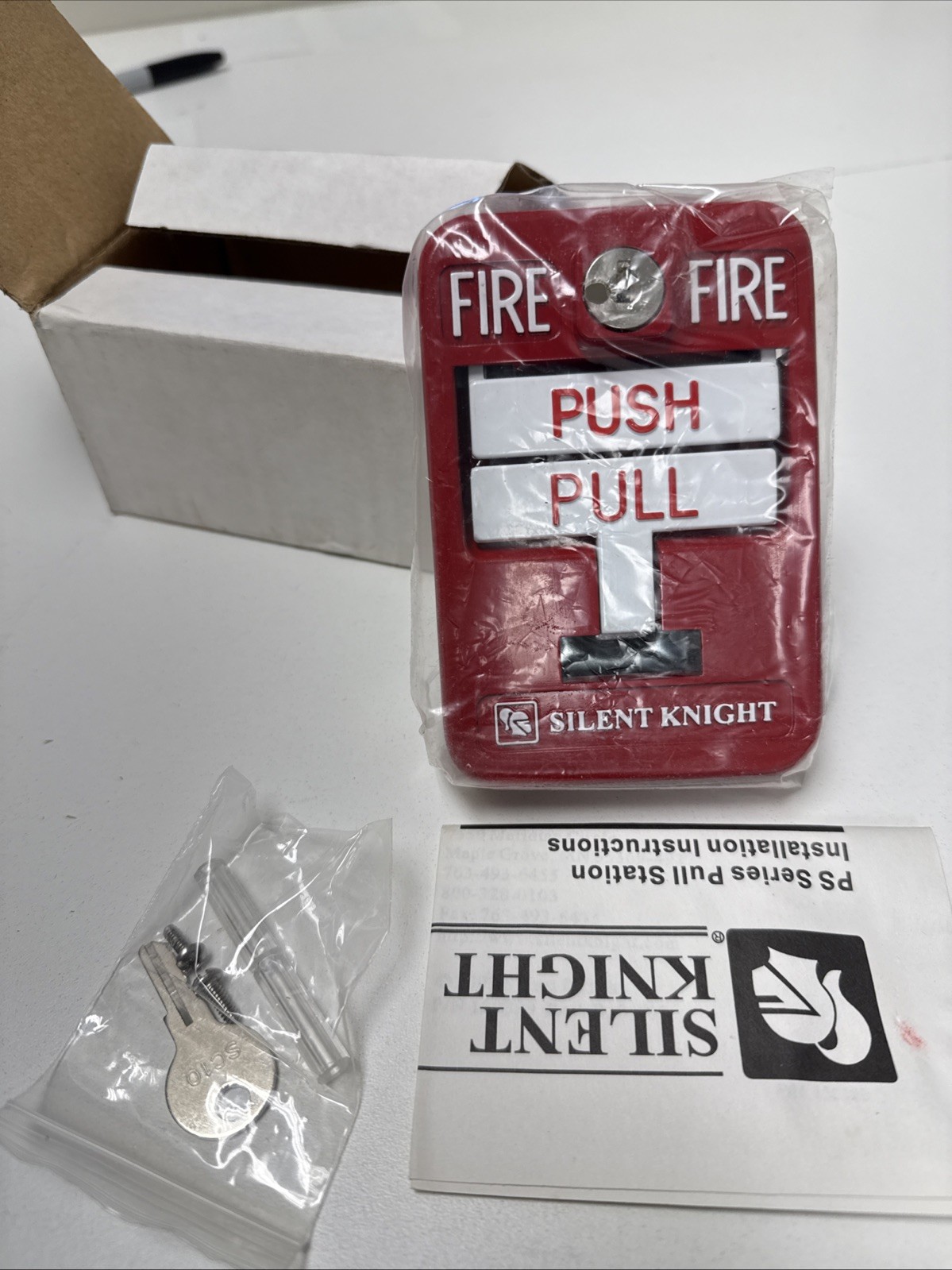 Silent Knight PS-DATK Dual-Action Pull Station Metal NOS