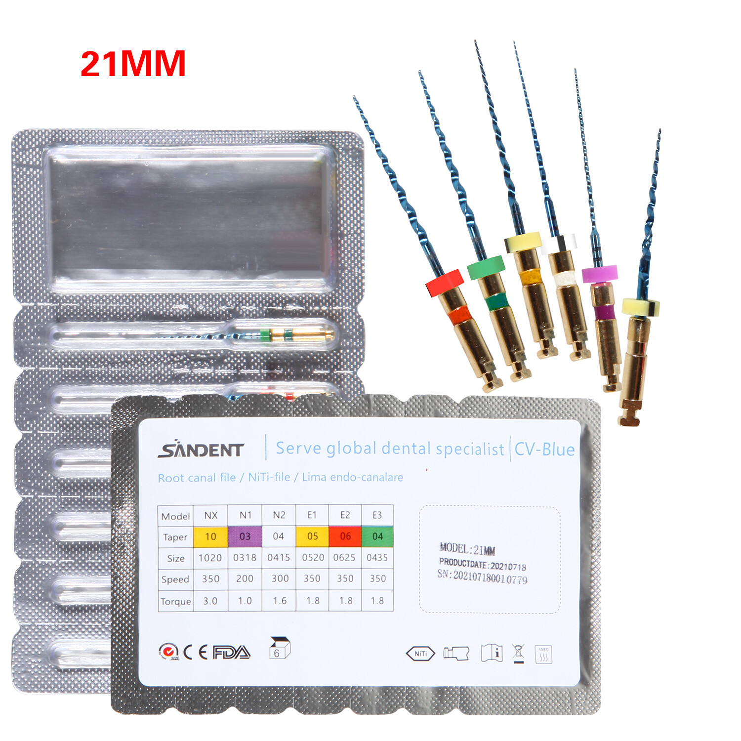 Dental Endo Endodontic Engine Rotary Files Root Canal NiTi Files 25mm 21mm 31mm
