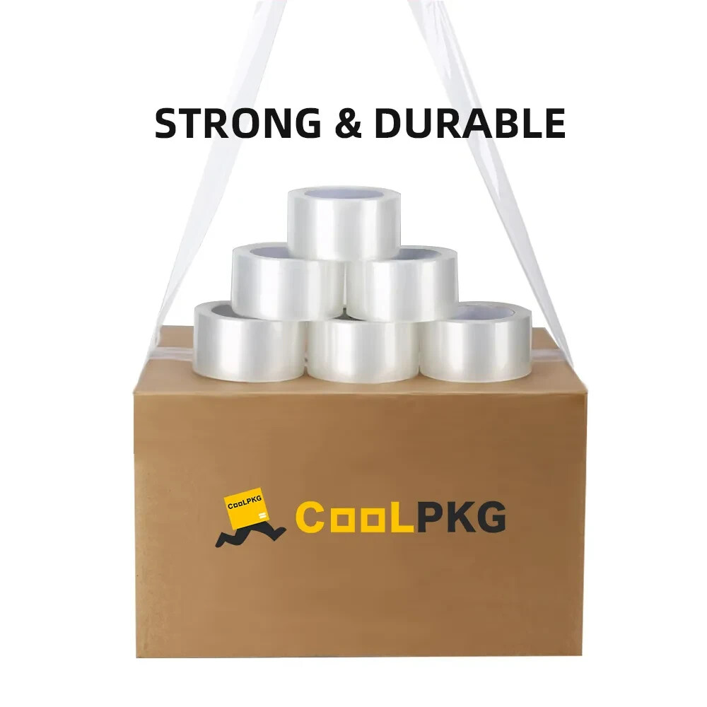 18 Rolls Coolpkg 2″ x 110 yards Clear Carton Sealing Packing Shipping Tape