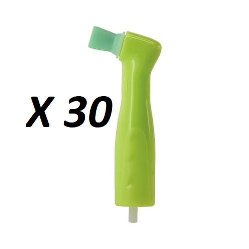 BeeSure 90 Degree Right Prophy Angles Soft Green Regular Cup ~ 30 ea
