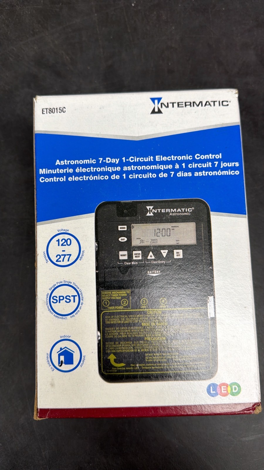 Intermatic ET8015C Astronomic 7-Day 1-Circuit Electronic Control Gray