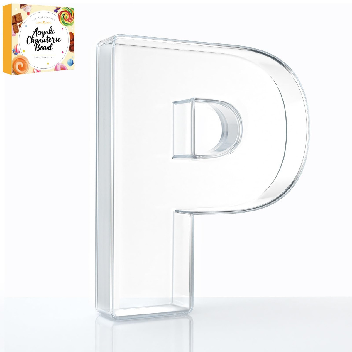Amzwkt 10 Acrylic Charcuterie Letters Fillable Tray Reusable Alphabet Number