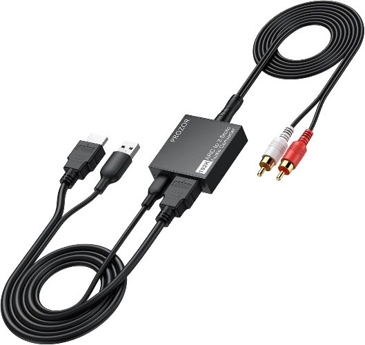 HDMI ARC to 3.5mm L/R Audio Adapter 3.3ft Cable ARC Audio Extractor TV to RCA