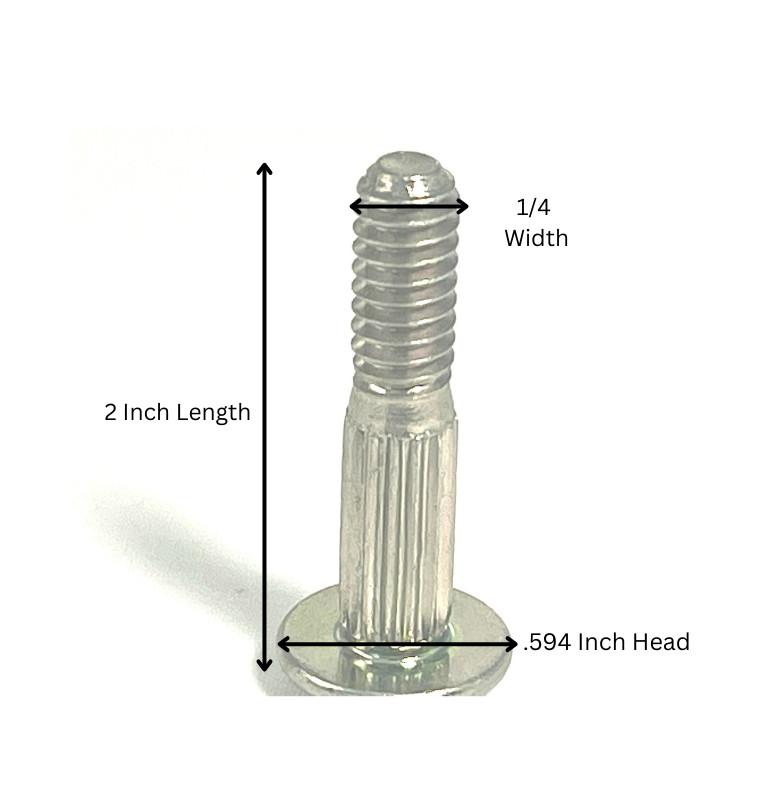 100 Carriage Bolts &* Nut Kit Knurled Ribbed Necks 1/4 x 2″ Length, Grade 5