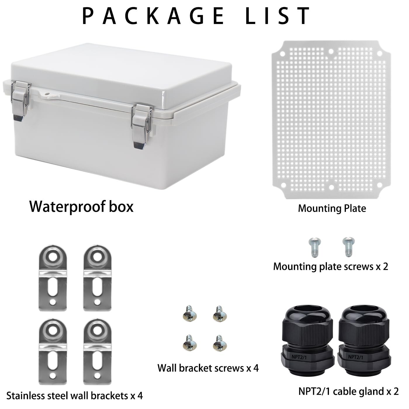 Outdoor Waterproof Electrical Box Junction Box Weatherproof IP67 ABS Plastic Enc