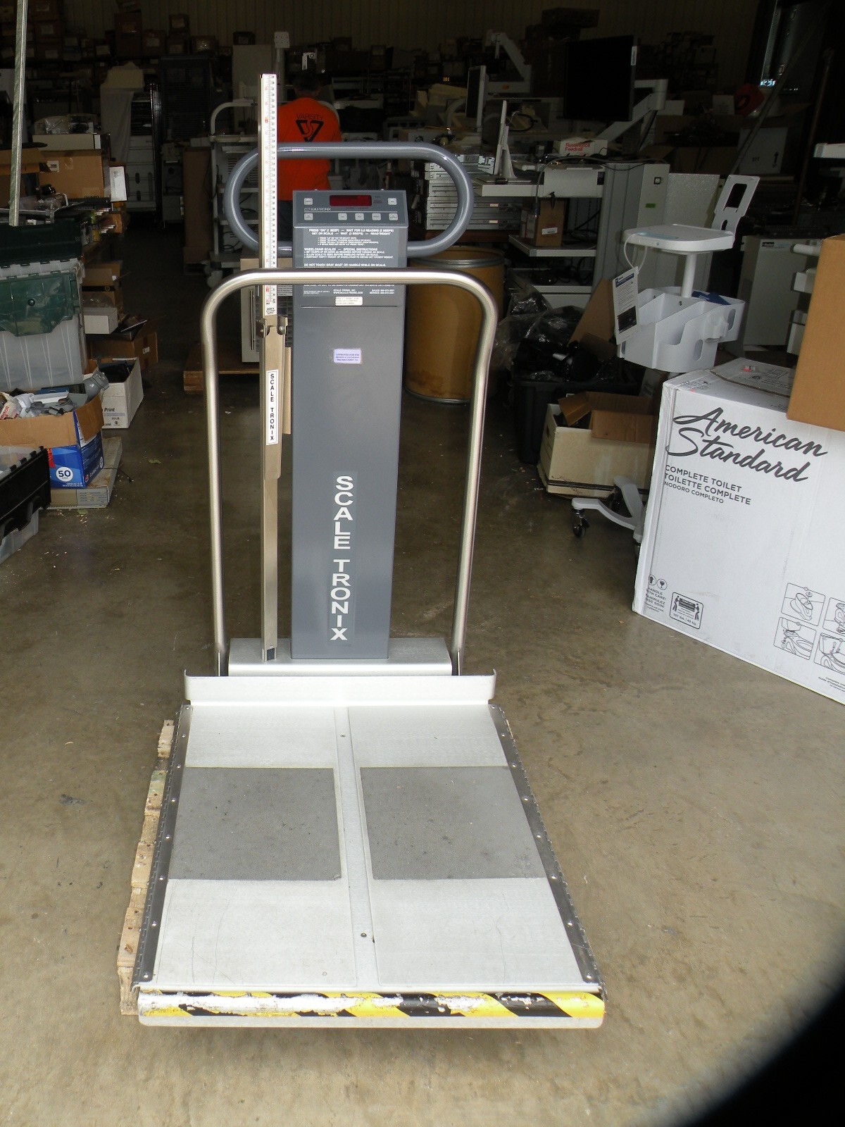 SCALE TRONIX 6702 MEDICAL WHEELCHAIR PLATFORM SCALE W/ HEIGHT MEASUREMENT BAR