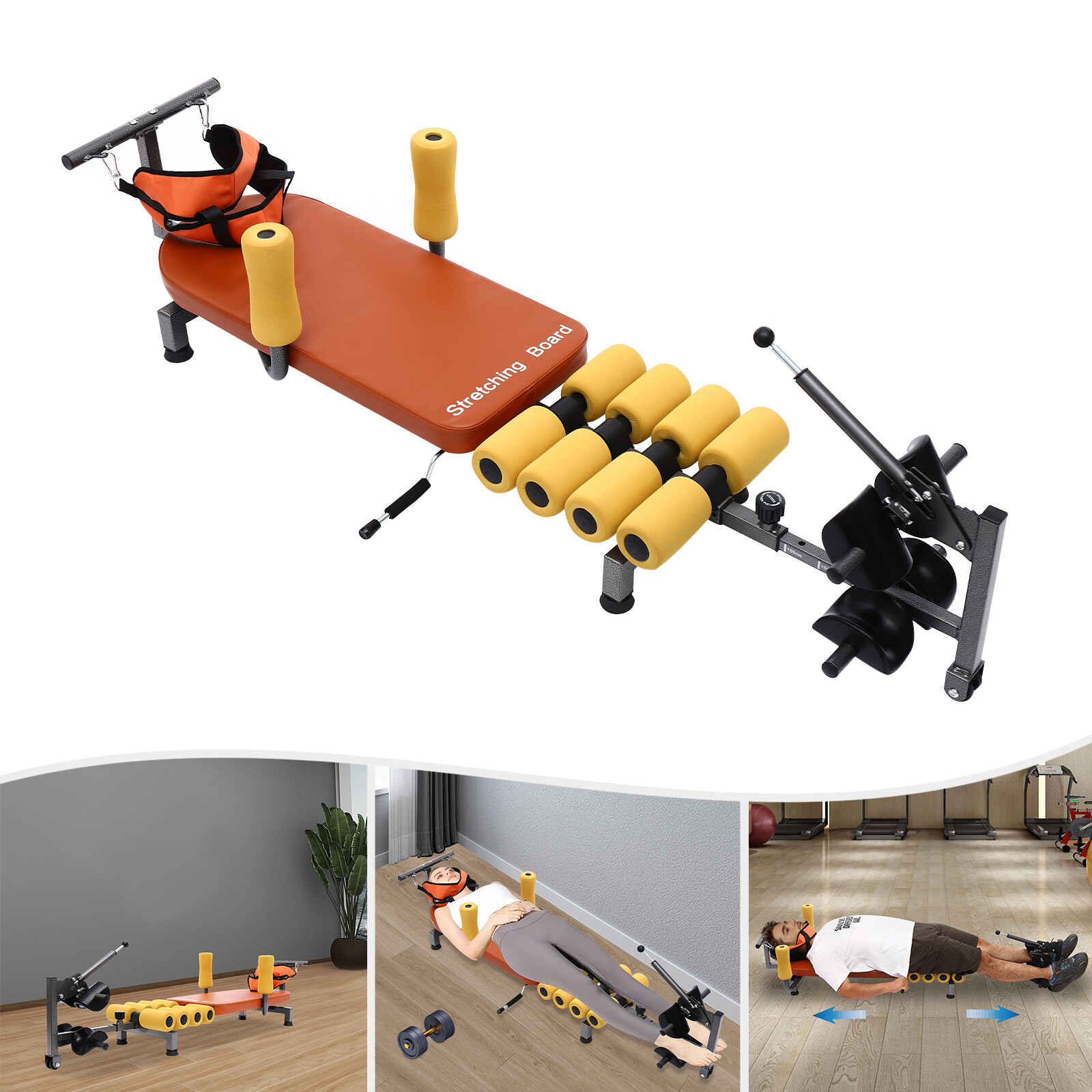 Traction Table Cervical Lumber Spine Back Stretcher Board Traction Bed 286lbs.