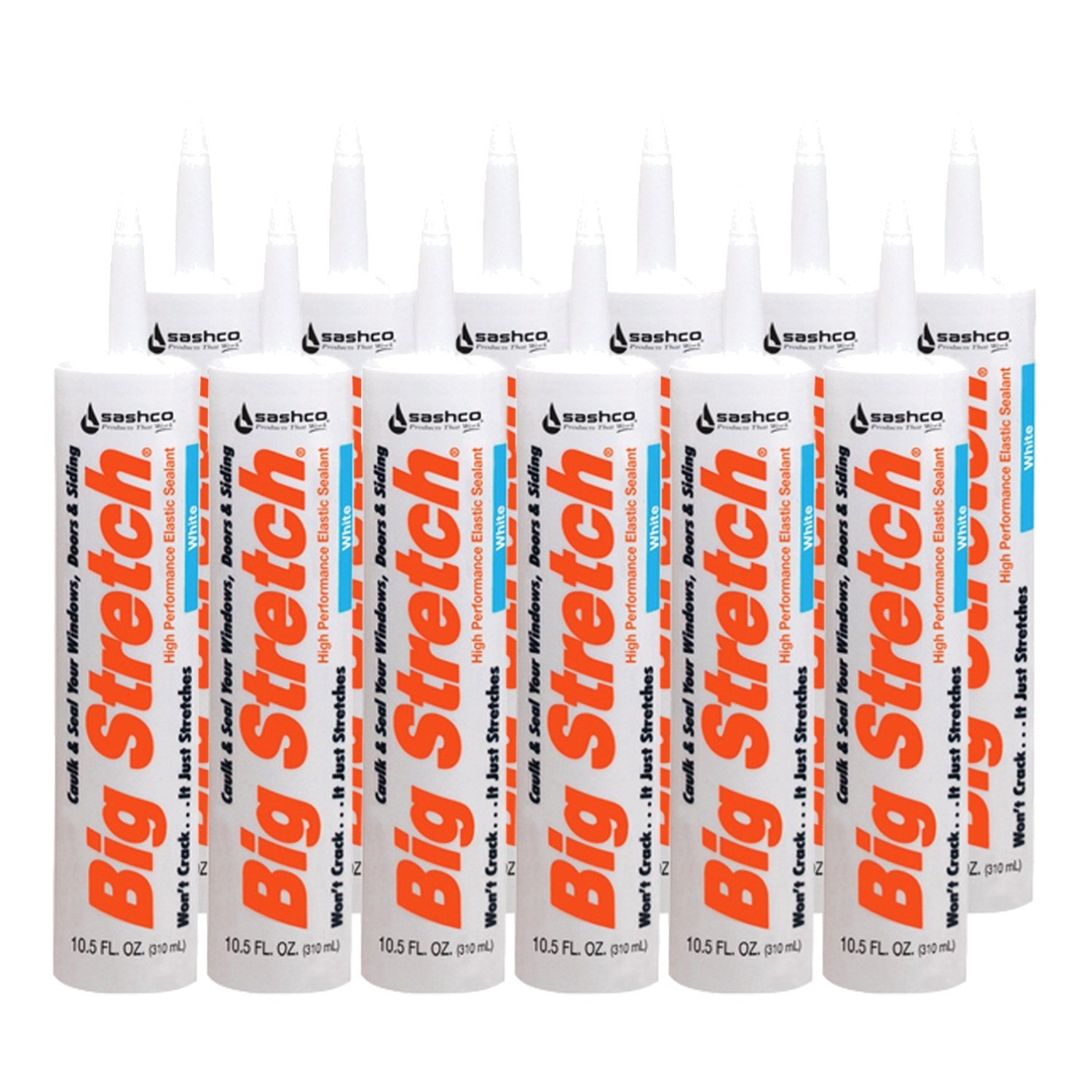 White High Performance Caulking Sealant, 10.5 oz – 12 Pack