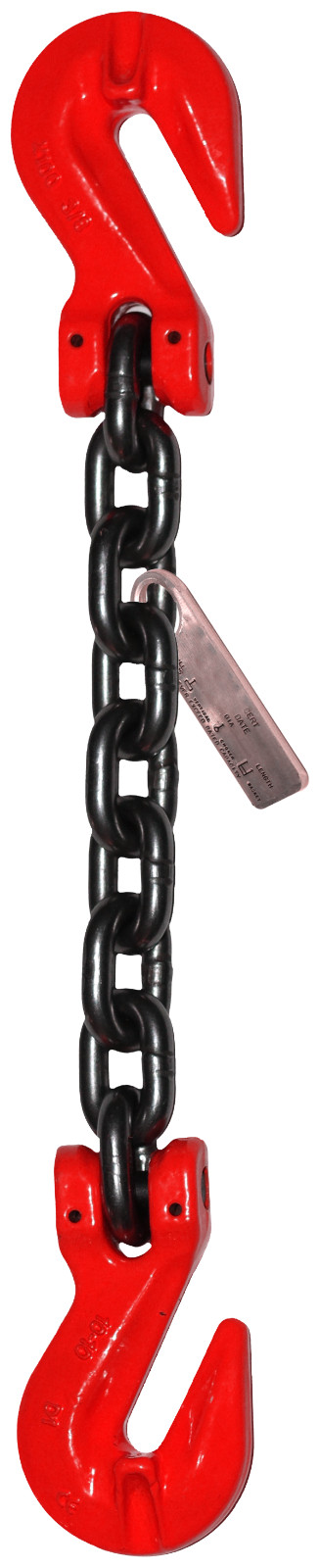 3/8″ Lifting Chain Sling 10 FT With Grab Hooks Grade 80 Tagged Overhead USA Made