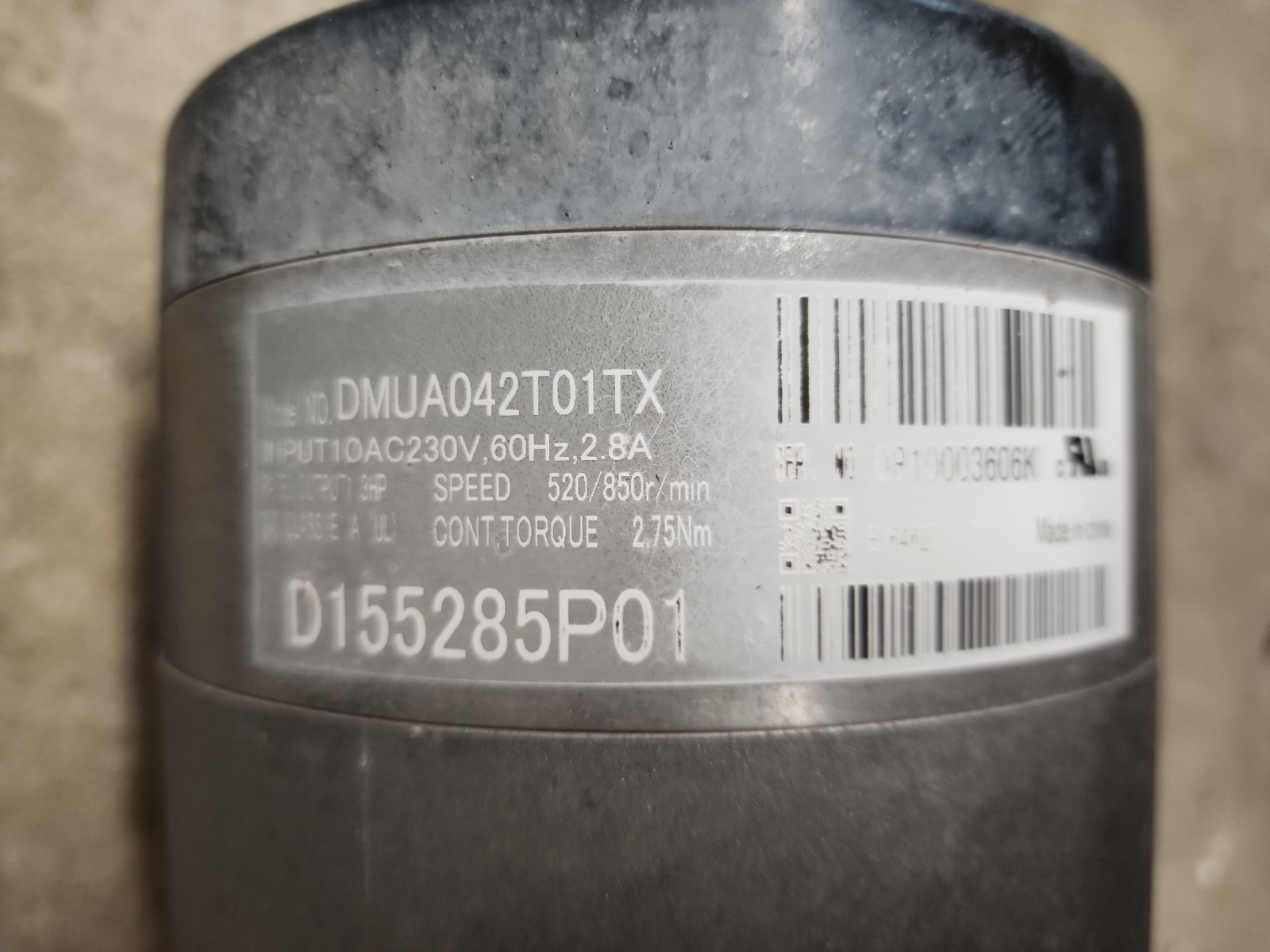 Trane D155285P01 1/3 HP ECM Condenser Fan Motor DMUA042T01TX 230V used