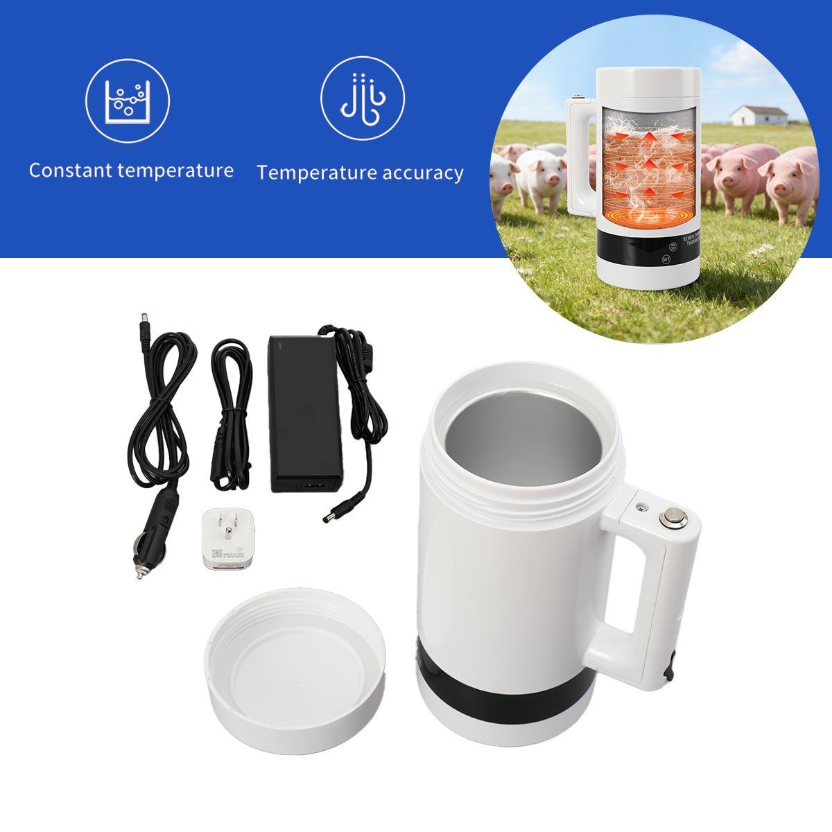600ml Animal Semen Thawing Cup Pig Sheep Cattle Frozen Sperm Thawing Cup