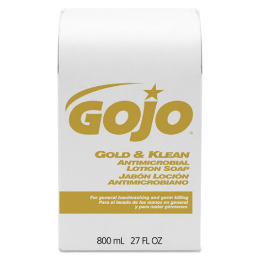 GOJO Antimicrobial Lotion Soap Floral Balsam 800 mL Refill Bag-in-Box 12 Pack
