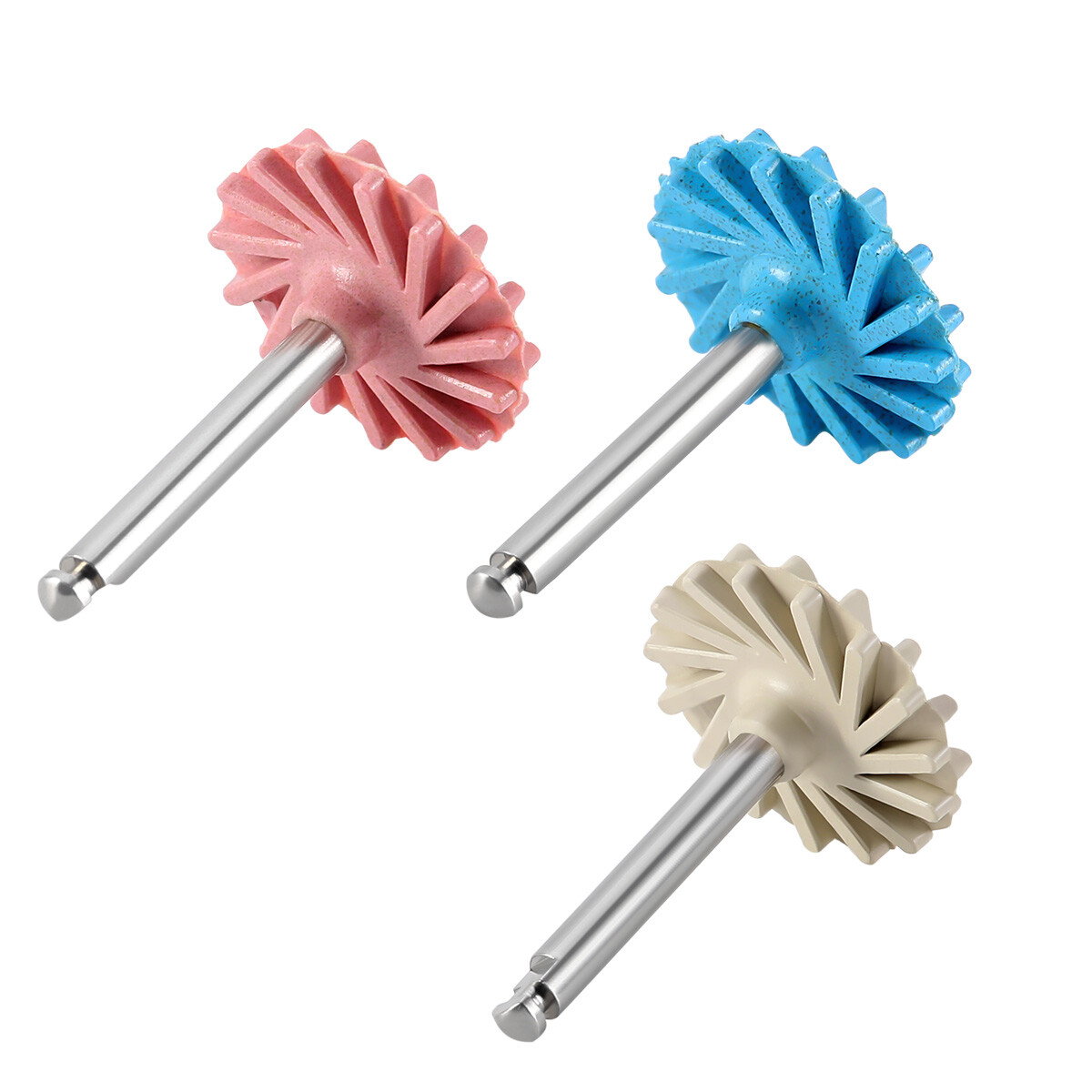 Dental Porcelain Zirconia Grinding Polishing Wheel Kit RA 2.35mm Rubber Diamond