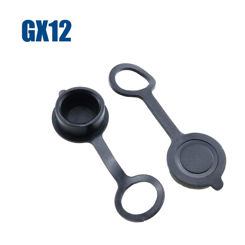 2PCS GX12 Aviation Connector Plug Cover Dust Metal Protective Caps Waterproof