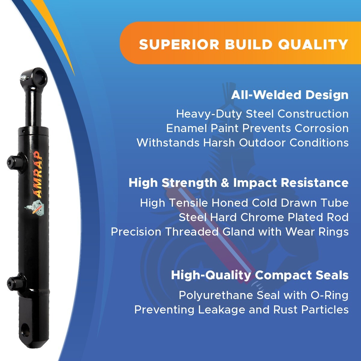 2×14 Hydraulic Cylinder 2″ Bore 14″ Stroke – Double Acting Welded Tang Universal