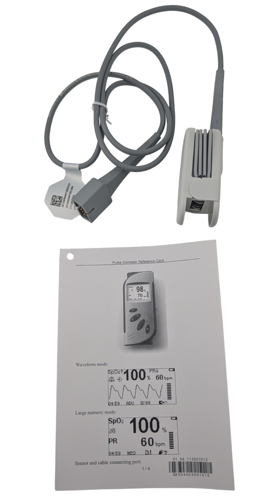 EDAN H100B Handheld Pulse Oximeter DB9 Sensor Case Manual