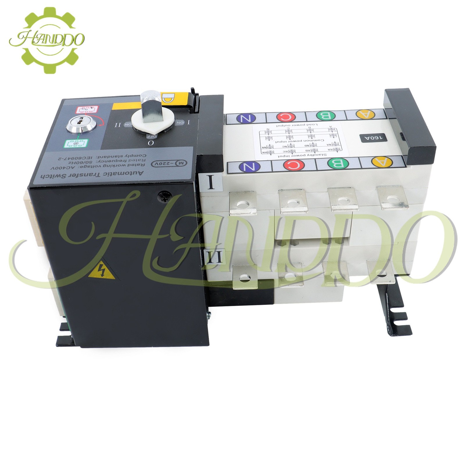 Industrial Automatic Transfer Switch 160A 4 Poles 110V 220V Grid to AC Generator