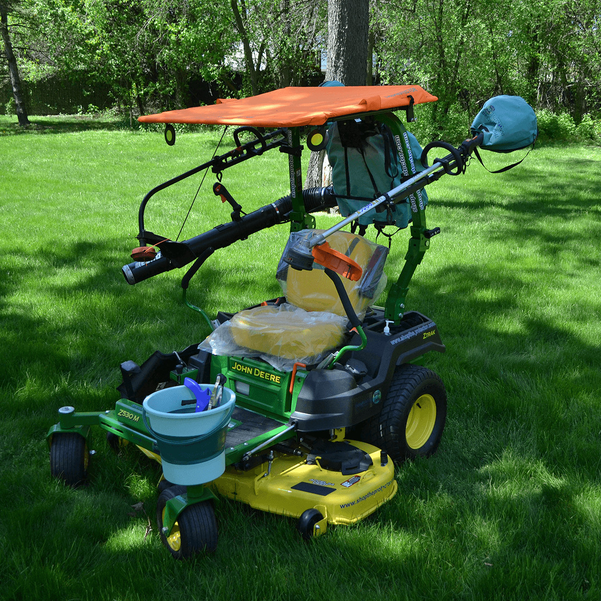Tractor Canopy Zero Turn Riding Mower Sun Foldable Sunshade for ROPS + Tools
