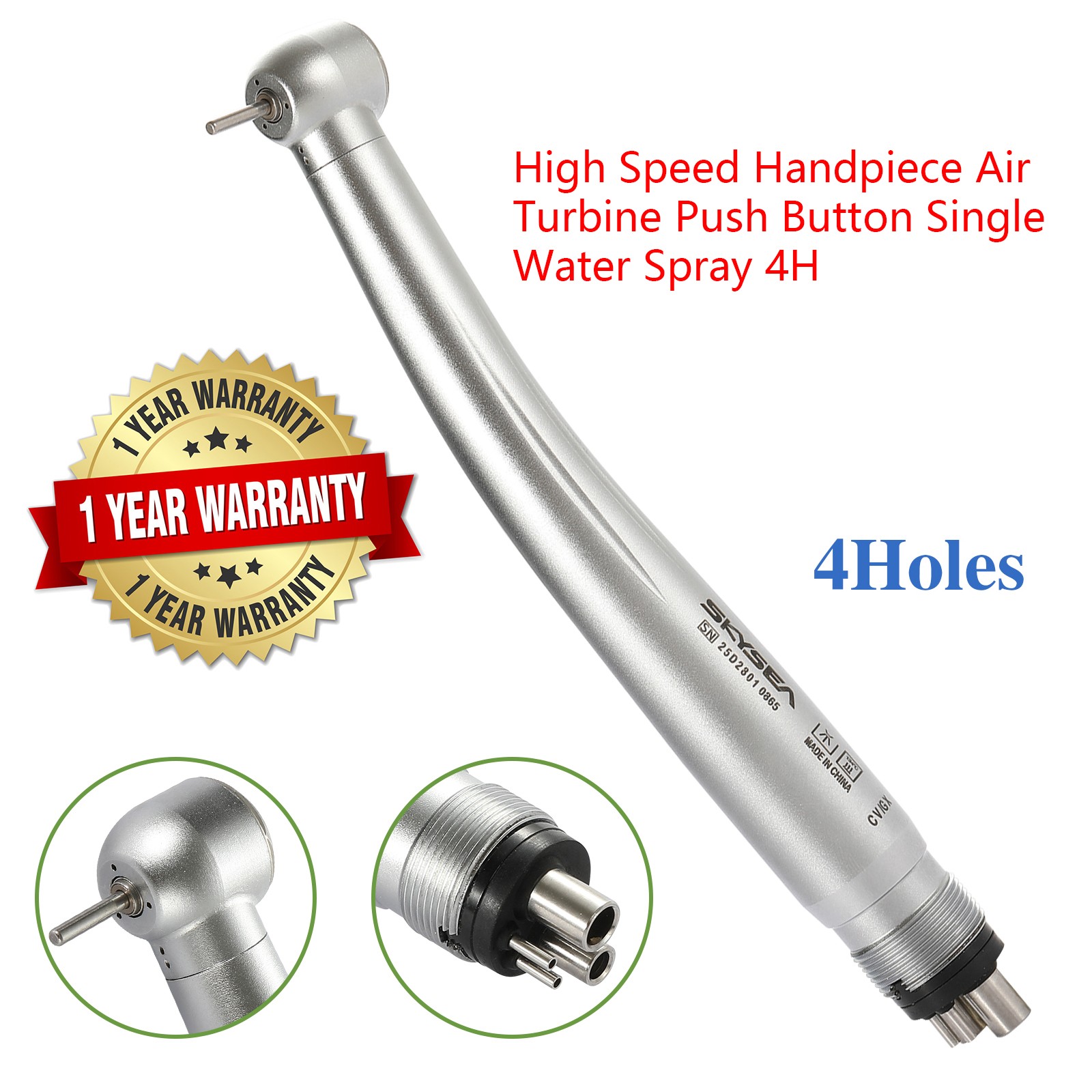 SANDENT High Speed Handpiece 4 Hole 2 Holes Push Button Turbine Y1BA4