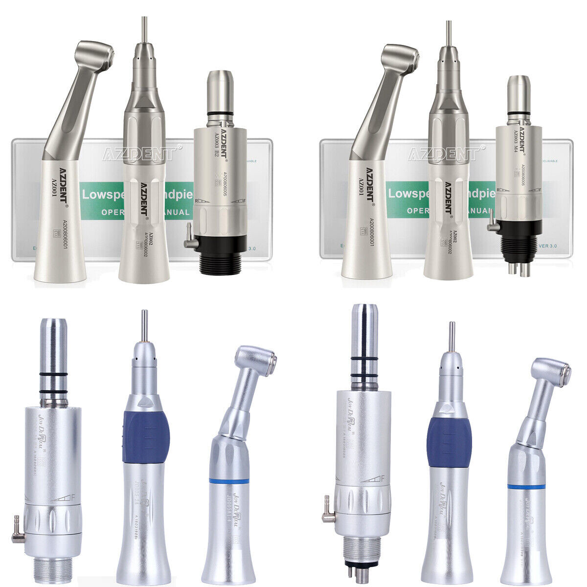 Dental Slow Speed Handpiece Contra Angle Straight Handpiece Air Motor 2 /4 Hole