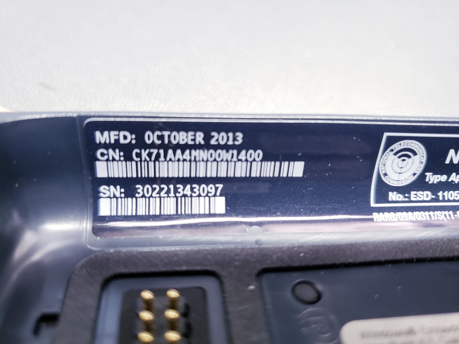 Intermec CK71 CK71AA4MN00W1400 Windows Mobile EX25 Imager Barcode Scanner ITE