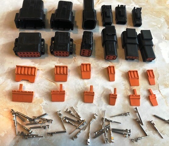 Black OEM Deutsch DTM 2 3 4 6 8 12 Pin Connector Electrical Kit 18-24 AWG