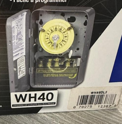INTERMATIC ELECTRIC WATER HEATER TIMER DPST 40 AMP 240V AC 60HZ