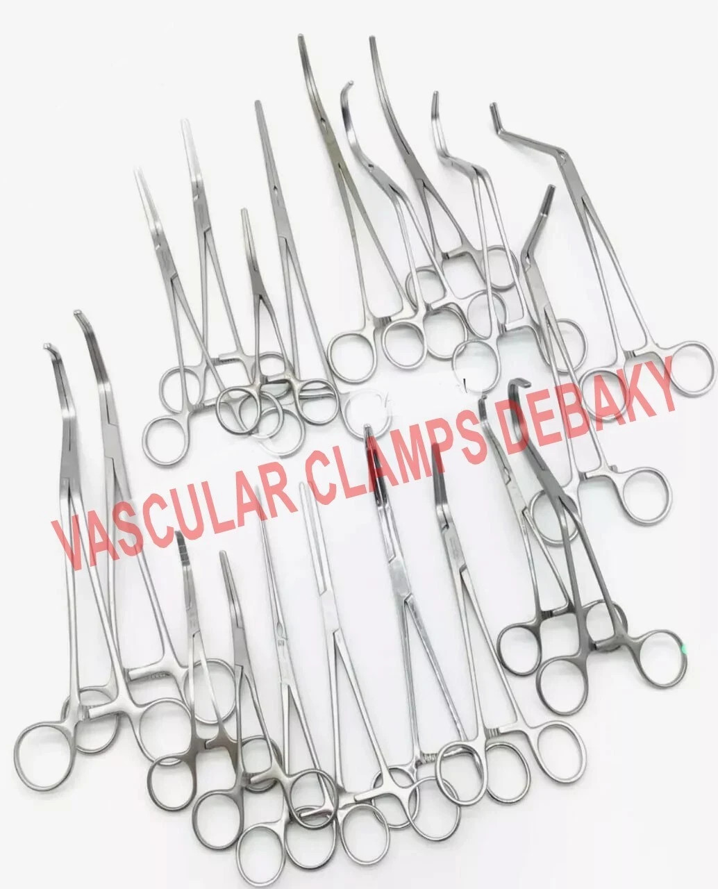 20 PCS SET VASCULAR CLAMPS SURGERY INSTRUMENTS DEBAKY SURGICAL INSTRUMENTS