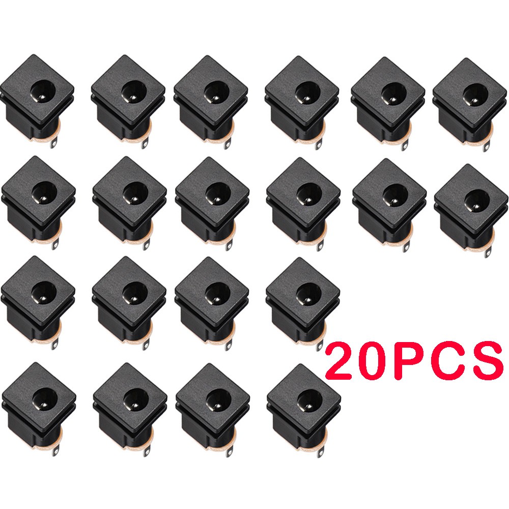 20PCS Power Jack Socket 3 Pin DC-015 0.5A DC30V Female Panel Mount Connector