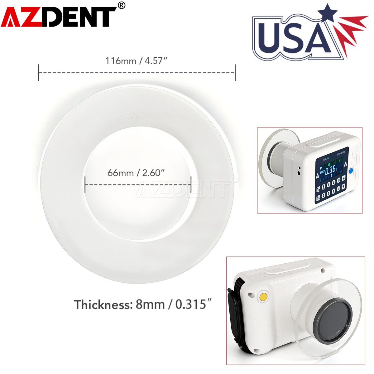 1 Pc Dental Scatter Shield Protective Shield Ring fit for X-Ray Machine