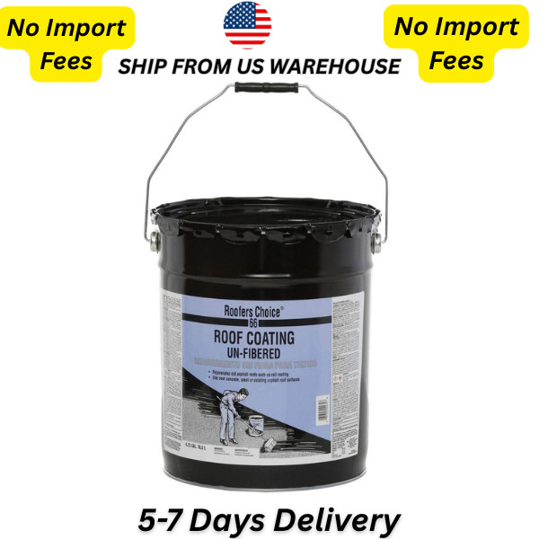 66 Home Roof Coating Waterproof Black Elastomeric Rubberized Sealant 4.75 Gal.