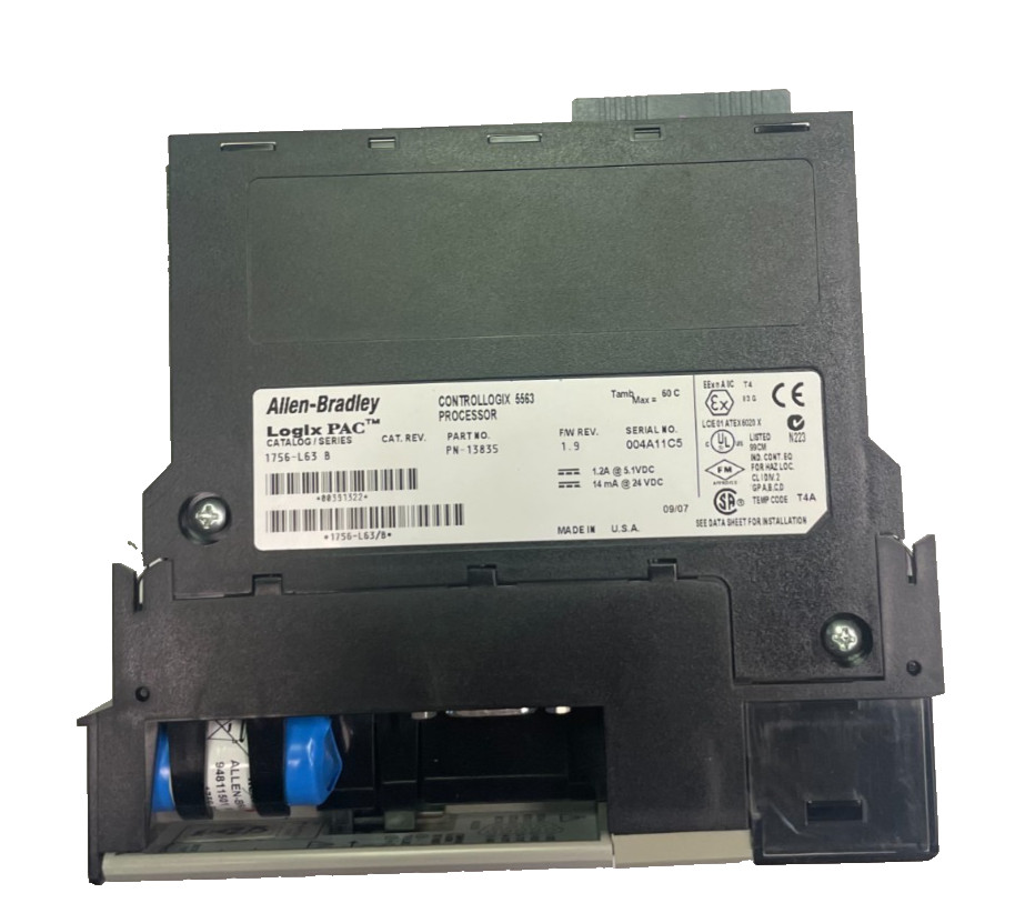 ALLEN BRADLEY 1756-L63 PLC Processor Controller Contrologix