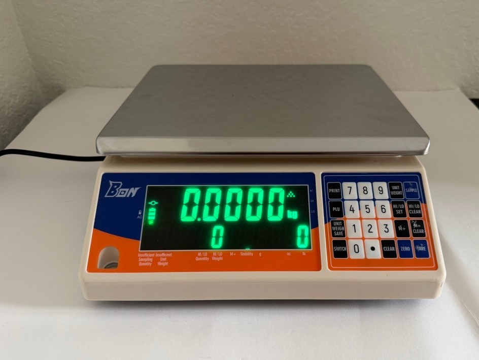 Bonvoisin Industrial Counting Scale 30kg x 1g Digital Parts Coin Weighing Scale