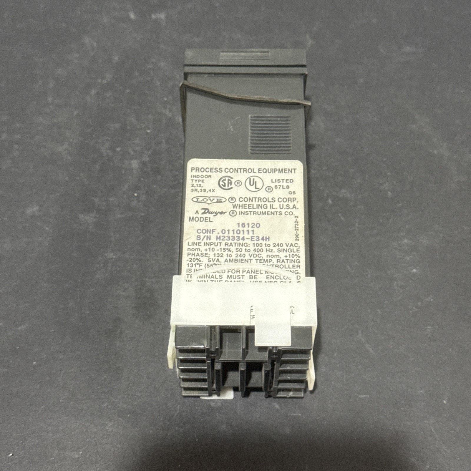 Love Controls Corp. Model 10120 Process Control Equipment NOS