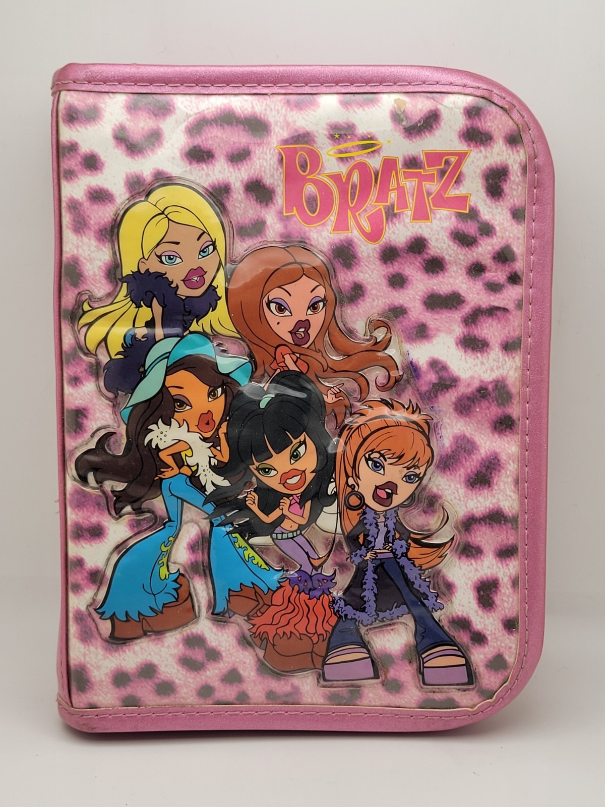 Vintage Y2K Bratz Mini Binder Hot Pink Leopard Print 2002