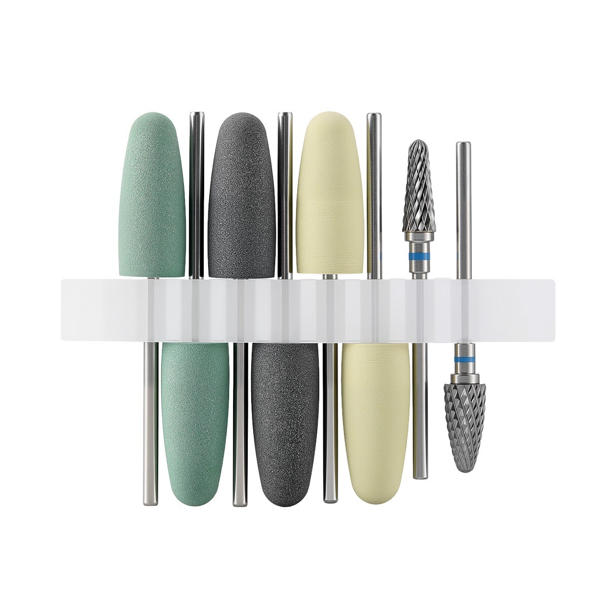 8Pcs Dental Resin Base Acrylic Polishing Kit Silicone Polishers Burs HP 2.35mm