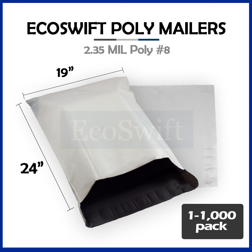1-1000 19 x 23 «EcoSwift» Poly Mailers Envelopes Plastic Shipping Bags 2.35 MIL