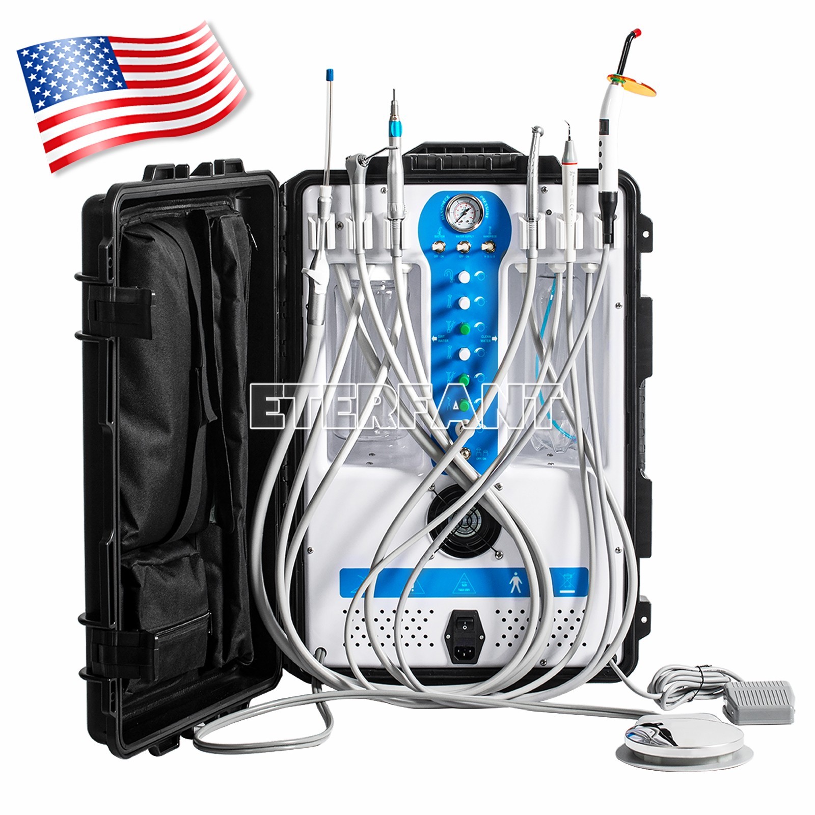 Dental Unit System Air Compressor Curing Light Scales/Delivery Cart Treatment US