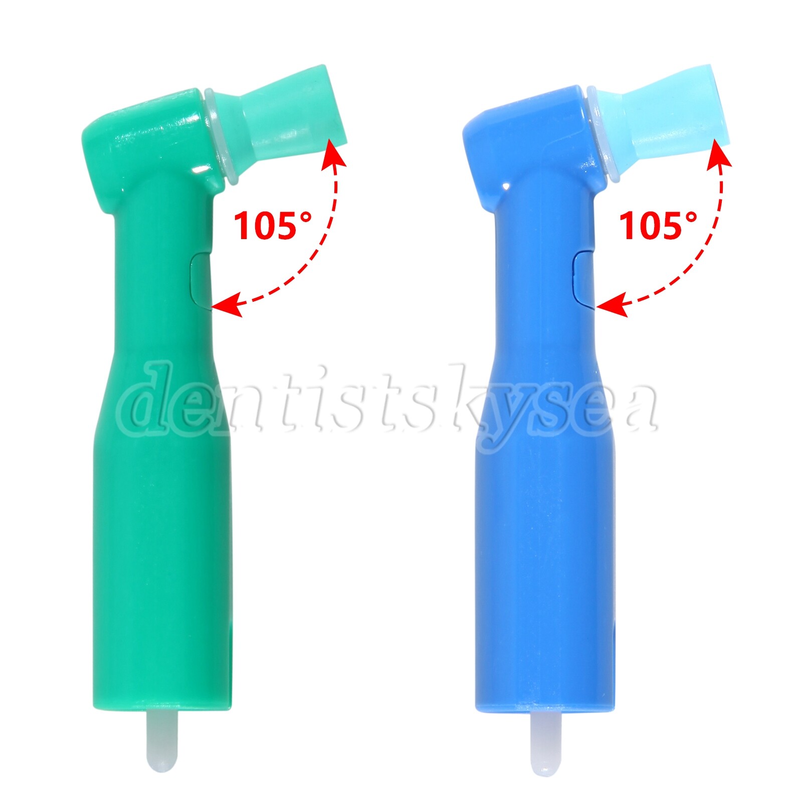 100pcs Dental Disposable Prophy Angles Regular Cup Latex Free Angle 105° Brush