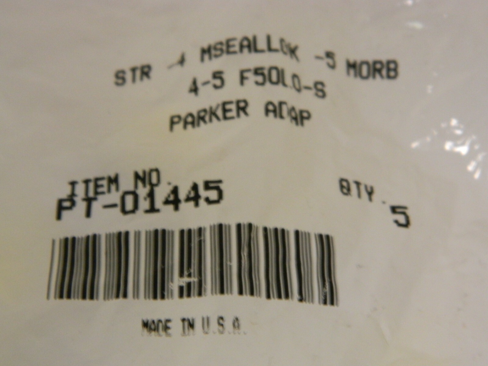 Parker Seal-Lok – Straight Thread Connector ORFS / SAE-ORB Qty 10 4-5 F5OLO-S