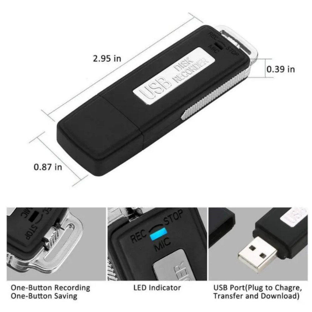 Mini Voice Activated Recorder Spy Listening Device Audio Sound Dictaphone MP3