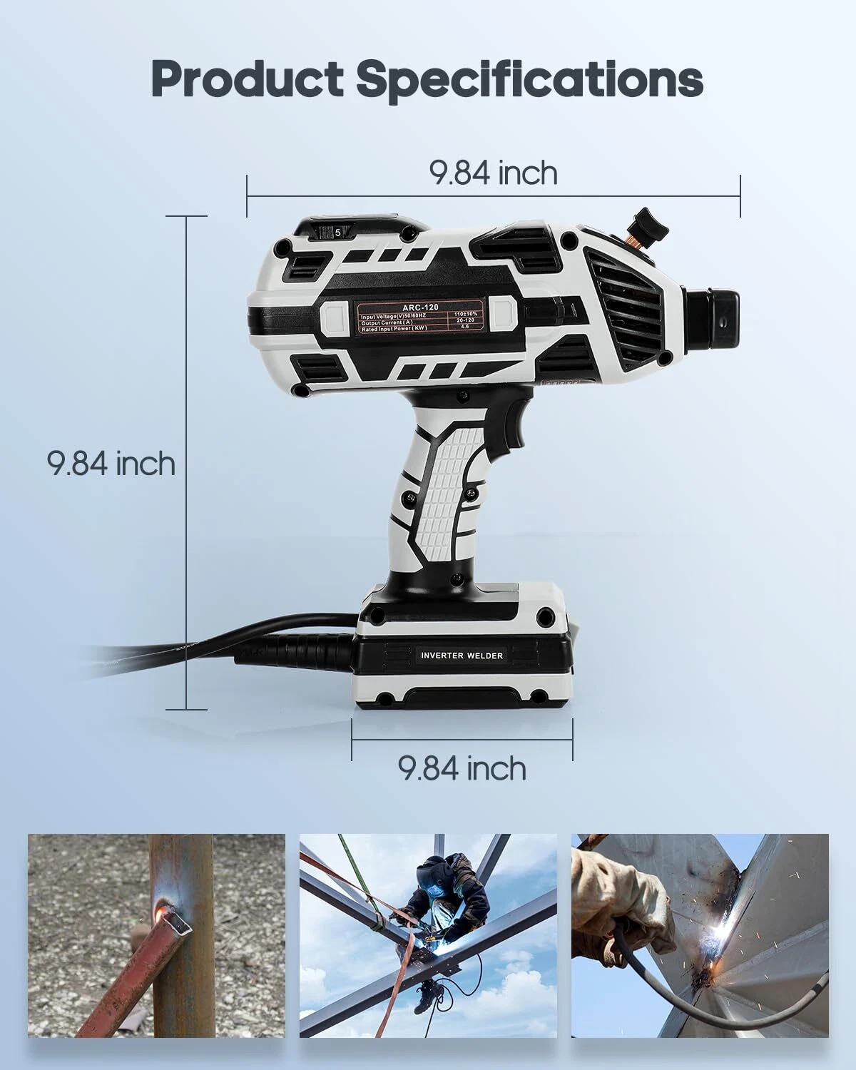 Saker Portable Electric Welding Machine,110V Portable Welder Handheld with IG